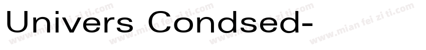 Univers Condsed字体转换